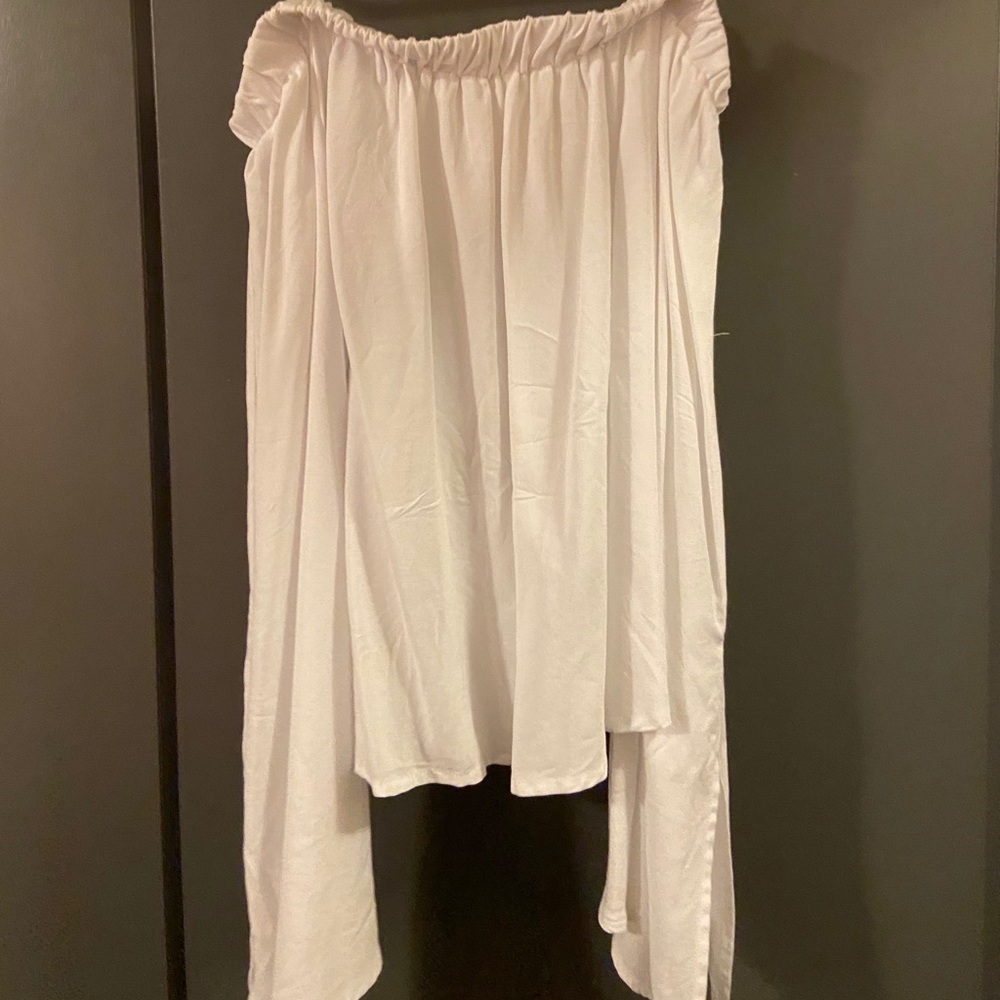 off the shoulder shirt.